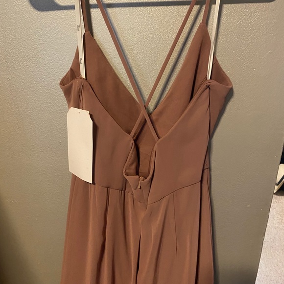 Thread Bridesmaid/Dessy · TH009 · Lux Chiffon Cross Mermaid Wrap Dress - Sienna - Picture 5 of 6